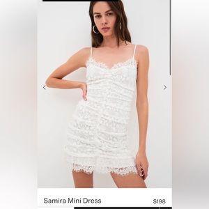 For Love and Lemons White Samira Mini Dress